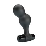 MR PLAY - PLUG ANALE VIBRATORE IN SILICONE NERO - immagine 4
