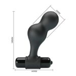 MR PLAY - PLUG ANALE VIBRATORE IN SILICONE NERO - immagine 7