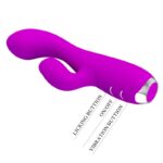PRETTY LOVE - VIBRATORE RICARICABILE GLORIA RABBIT-VIOLA IMPERMEABILE - immagine 8