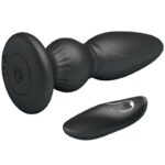 MR PLAY - POTENTE VIBRATORE TELECOMANDO PLUG ANALE NERO - immagine 3