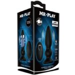 MR PLAY - POTENTE VIBRATORE TELECOMANDO PLUG ANALE NERO - immagine 9