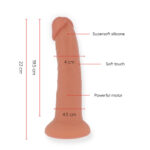 ONINDER - DILDO VIBRATORE GRANDE BOGOT? 9 VELOCIT? NATURALE 22 CM -O- 4.5 CM - APP GRATUITA - immagine 3