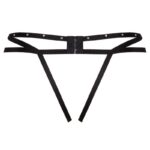 LIVCO CORSETTI FASHION - NOMADE TANGA CROTCHLESS NEGRO - immagine 4