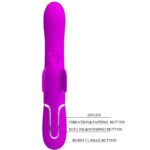 PRETTY LOVE - VIBRATORE MULTIFUNZIONE RABBIT 4 IN 1 FARFALLA FUCSIA - immagine 8