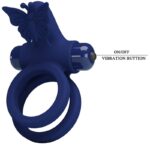 PRETTY LOVE - JAMELE DOPPIO ANELLO CON VIBRAZIONE E STIMOLATORE FARFALLA BLU - immagine 8