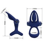 PRETTY LOVE - MAT DOPPIO ANELLO CON VIBRAZIONE E STIMOLATORE BLU - immagine 7
