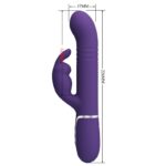PRETTY LOVE - COALE VIBRATORE CONIGLIO CARBONE 4 EN 1 VIOLA - immagine 7