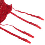 SUBBLIME - 952181 BODYSTOCKING A RETE CON GUANTI E STRASS ROSSO TAGLIA UNICA - immagine 8