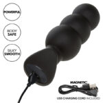 CALEXOTICS - ROCK BOTTOM PERLINE TAPPO ANALE 10 VIBRAZIONI SILICONE NERO - immagine 8
