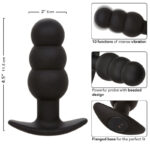 CALEXOTICS - ROCK BOTTOM PERLINE TAPPO ANALE 10 VIBRAZIONI SILICONE NERO - immagine 7