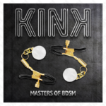 KINK - MORSETTI PER CAPEZZOLI CON PERLINE DI VETRO ORO 6 CM - immagine 5