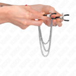 KINK - PINZE PER CAPEzzoli CON 3 CATENE ARGENTO 20/23/28 CM - immagine 4