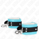 KINK - RESISTENZA DA POLSO PREMIUM CON SERRATURA NERO / BLU REGOLABILE 21-28 CM X 5,5 CM - immagine 3