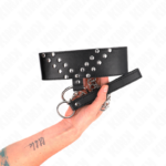 KINK - COLLANA CON CINTURA 65 CM CON RIVETTO A V REGOLABILE 36-43 CM X 5 CM - immagine 4