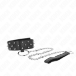 KINK - COLLANA CON GUINZAGLIO 65 CM CON BORCHIE IN ARGENTO MODELLO 5 REGOLABILE 36-43 CM X 5 CM - immagine 4