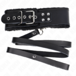 KINK - COLLANA CON CINTURA 116 CM CON CINTURINO IN PELLE NERA REGOLABILE 40-48 CM X 6 CM - immagine 5