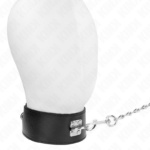 KINK - COLLANA CON CINTURA 65 CM CON CINTURINO LARGO NERO REGOLABILE 33,5-41 CM X 5 CM - immagine 2