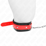 KINK - COLLANA CON CINTURINO ROSSO 65 CM REGOLABILE 36-43 CM X 5 CM - immagine 3