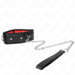 KINK - COLLANA CON CINTURINO IN SIMILPELLE SPUGNA MODELLO 3 REGOLABILE 37-54 CM X 3 CM - immagine 2