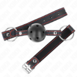 KINK - BALL GAG HOLLOW HARD NERO MODELLO 2 65 x 2,5 CM - immagine 2