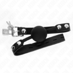KINK - MODELLO 1 PALLA IN SILICONE 4 CM GAG CON SERRATURA 60 x 2 CM - immagine 2