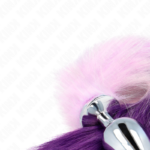 KINK - PLUG ANALE MISURA L 10 X 4 CM CON CODA SINTETICA 40 CM VIOLA - immagine 4
