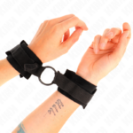 KINK - POLSINI IN PELLICCIA PER PRINCIPIANTI 25 CM CON O-RING 4 CM NERO REGOLABILE 15-25 CM - immagine 4