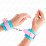 KINK - GRAZIOSI POGGIPOLSI BLU/ROSA REGOLABILI 16-28 CM X 5 CM - immagine 4