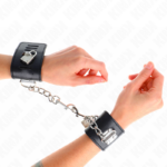 KINK - RESISTENZA DA POLSO CON CHIUSURA A LUCCHETTO NERO REGOLABILE 16-23 CM X 5,5 CM - immagine 4