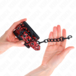 KINK - RESISTENZA DA POLSO CON MOTIVO A DIAMANTI ROSSO SCURO REGOLABILE 17-26 CM X 5,5 CM - immagine 3