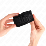 KINK - POLSI RICOPERTI DI PIZZO SCURO IN NEOPRENE REGOLABILE NERO 20-29 CM X 5 CM - immagine 3