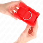 KINK - POGGIPOLSO FODERATO IN PELLICCIA ROSSO REGOLABILE 17-31 CM X 7 CM - immagine 3