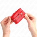 KINK - POGGIPOLSI PREMIUM IMBOTTITI IN PELLICCIA ROSSI CON CINTURA ROSSA REGOLABILE 17-29 CM X 6 CM - immagine 3