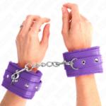 KINK - POGGIPOLSI PREMIUM IMBOTTITI IN PELLICCIA VIOLA CON CINTURA VIOLA REGOLABILE 17-29 CM X 6 CM - immagine 4