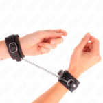 KINK - POTENZIALE DA POLSO PICCOLA NERA CON FODERA ROSSA REGOLABILE 14-24 CM X 3,5 CM - immagine 4