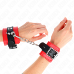 KINK - RESISTENZA DA POLSO ROSSO CON CINTURA NERA REGOLABILE 17-28 CM X 6 CM - immagine 4