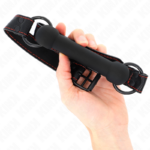 KINK - BONE GAG CON CINTURINO IN SIMILPELLE NERO REGOLABILE 41-57 CM - immagine 4