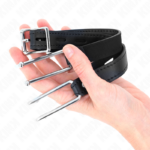 KINK - GANCIO IN METALLO 11.5 CM CON CINTURINO IN SIMILPELLE REGOLABILE 39-58 CM X 2 CM - immagine 3