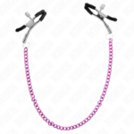 KINK - MORSETTI PER CAPEZZOLI A CATENA VIOLA 30 CM - immagine 3