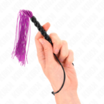 KINK - MINI FRUSTA IN SILICONE CON 6 PERLINE VIOLA 26 CM - immagine 4