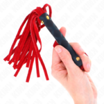 KINK - MINI FRUSTA IN CAMOSCIO ROSSO 30 CM - immagine 3