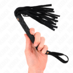 KINK - MINI FRUSTA IN CAMOSCIO NERO 30 CM - immagine 2