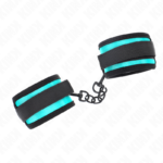 KINK - TENUTA DA POLSO IN NYLON CON GANCIO E LOOP NERO-BLU REGOLABILE 18-32 CM X 5 CM - immagine 2