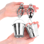 KINK - PINZE PER CAPEZZOLI TRIFOGLIO GIAPPONESE CON SECCHIELLI ARGENTO - immagine 3