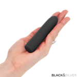 BLACK & SILVER - GERI USB RICARICABILE VIBRANTE BULLET 8 VIBRAZIONI NERO 10 X 2,2 CM - immagine 6