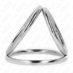 KINK - ANELLO PER PENE IN METALLO CROMATO TRIPLO DA 3,8 CM A 5 CM MODELLO 2 - immagine 4