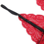 SUBBLIME - 953898 CAMICIA DA NOTTE IN SETA E PIZZO + SLIP ROSSO S/M - immagine 12