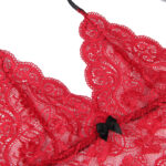 SUBBLIME - 953898 CAMICIA DA NOTTE IN SETA E PIZZO + SLIP ROSSO S/M - immagine 10