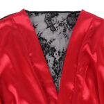 SUBBLIME - 954024 CANOTTIERA CON SCHIENA TRASPARENTE IN PIZZO + PERIZOMA ROSSO/NERO L/XL - immagine 5