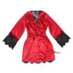 SUBBLIME - 954024 CANOTTIERA CON SCHIENA TRASPARENTE IN PIZZO + PERIZOMA ROSSO/NERO L/XL - immagine 4